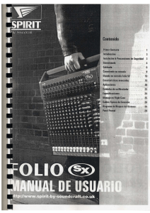 Manual de Instrucciones Mesa audio SOUNDCRAFT folio-sx