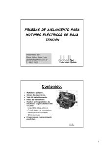 Pruebas de aislamiento motores baja tension