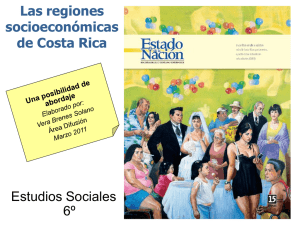 Las regiones socioeconómicas de Costa Rica