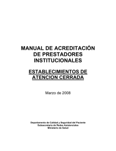 Estándares generales para prestadores institucionales de atención