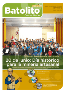 20 de junio: Día histórico para la minería artesanal
