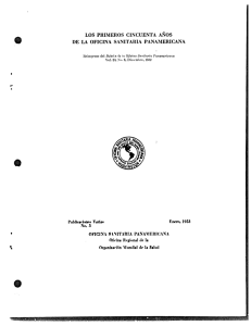 los primeros cincuenta años de la oficina sanitaria panamericana