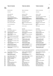 Table of Contents Table des matières Tabla de materias