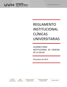 reglamento institucional clínicas universitarias