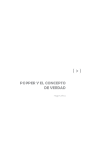 POPPER Y EL CONCEPTO DE VERDAD