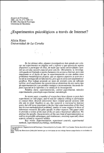 ~Experimentos psicol6gicos a través de Internet?