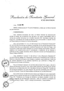 N° 037—2015wPCM/SG - Presidencia del Consejo de Ministros