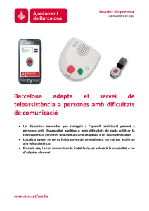 Barcelona adapta el servei de teleassistència a persones amb