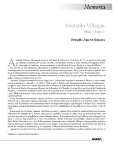 Abelardo Villegas, obra y legado - Coordinación de Estudios de