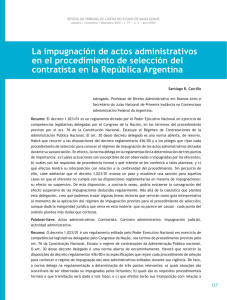 La impugnación de actos administrativos en el procedimiento de