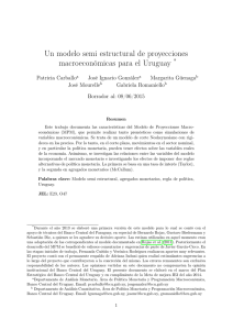 Un modelo semi estructural de proyecciones macroeconómicas