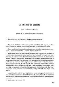 La libertad de cátedra - Real Academia de Ciencias Morales y