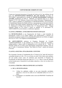 convenio de cesion en uso - Municipalidad de Los Olivos