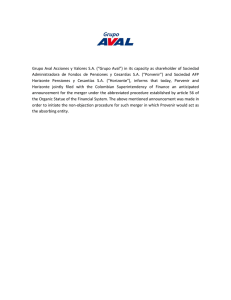 (“Grupo Aval”) in its capacity as shareholder of Sociedad