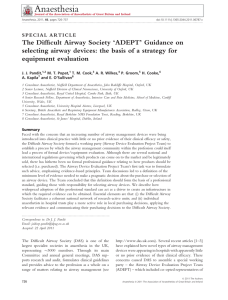 The Difficult Airway Society ADEPT Guidance on selecting airway