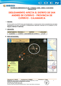 deslizamiento afecta el distrito de san andres de cutervo