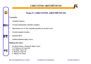 CIRCUITOS ARITMÉTICOS - Departamento de Tecnología Electrónica