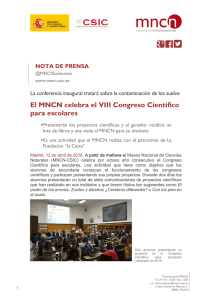 El MNCN celebra el VIII Congreso Científico para escolares