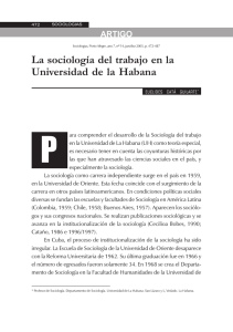 La sociología del trabajo en la Universidad de la Habana