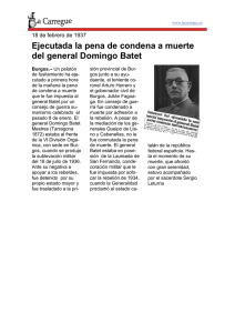 Ejecutada la pena de condena a muerte del general Domingo Batet