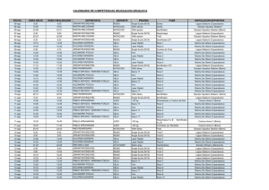 Calendario de Competencias Delegación Uruguaya - Por