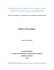Elementos de la música folclórica como material en la composición