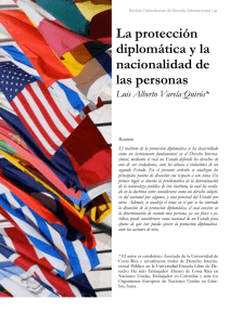 La protección diplomática y la nacionalidad de las personas