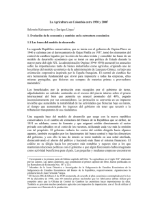 La Agricultura en Colombia entre 1950 y 20001 Salomón