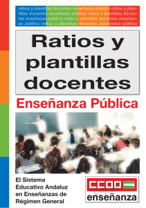 Ratios y plantillas docentes - Federación de Enseñanza de