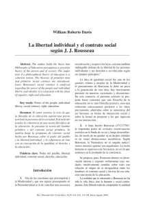 La libertad individual y el contrato social según J. J. Rousseau