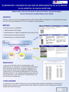 elaboración y difusión de una guía de medicamentos de alto