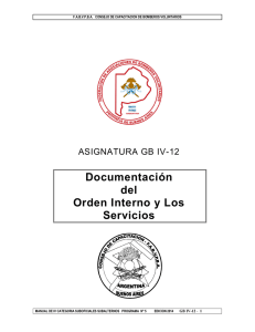 Documentación del Orden Interno y Los Servicios