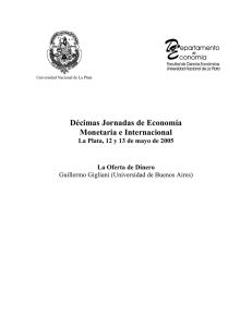 La Oferta de Dinero - Universidad Nacional de La Plata
