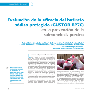 Evaluación de la eficacia del butirato sódico protegido
