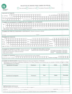 Solicitud de Endoso para Cambio en Póliza