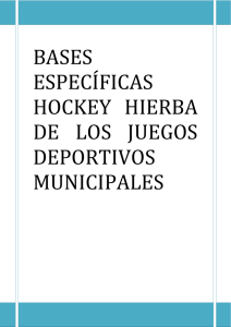 bases específicas hockey hierba de los juegos deportivos municipales
