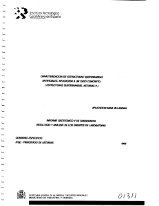 Informe geotecnico y de subsidencia. Resultado y analisis de los