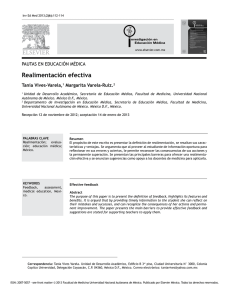 Realimentación efectiva - Revista de Investigación en Educación