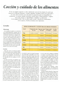 Cocción y cuidado de los alimentos