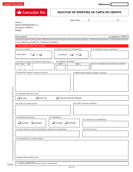 Solicitud de apertura de credito documentario