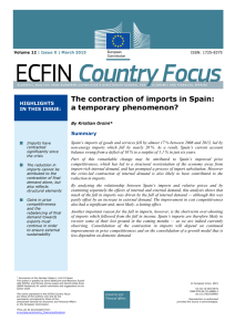 The contraction of imports in Spain: a temporary