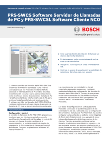 PRS-SWCS Software Servidor de Llamadas de PC y PRS