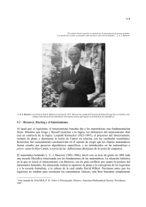Brouwer, Heyting y el Intuicionismo - Matematicas y filosofia en el aula