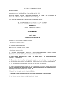 ley del patrimonio estatal - Congreso del Estado de Michoacán