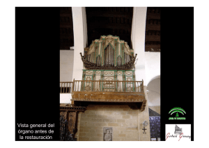 Vista general del órgano antes de la restauración