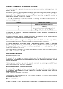 5. DATOS DE IDENTIFICACION DEL BOLETIN DE COTIZACIÓN