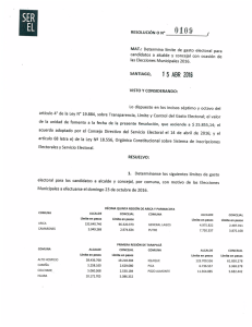 Límite y Gasto - Servicio Electoral