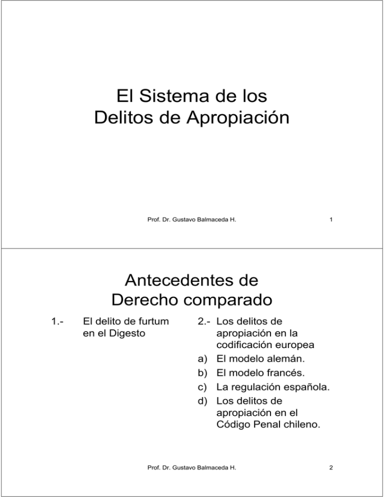 El Sistema De Los Delitos De Apropiación - U