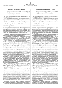 Informació pública de l`Acord de 29 de maig de 2014, del Ple, de