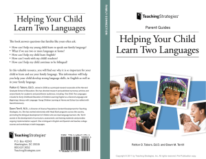 Helping Your Child Learn Two Languages
